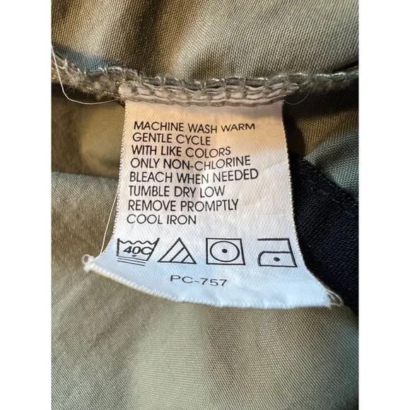 Izod XFG Mens Hooded Windbreaker Jacket L Nylon Olive Green Casual Outerwear - Picture 3 of 11